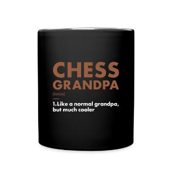 Chess Player Grandpa Definition Chess - Tasse einfarbig - Schwarz - Vorne