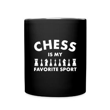 Chess Is My Favorite Sport Chess Player - Tasse einfarbig - Schwarz - Vorne