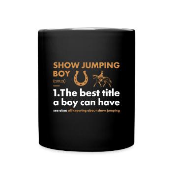 Jumper Boy Définition Saut d’obstacles - Mug uni - noir - Devant