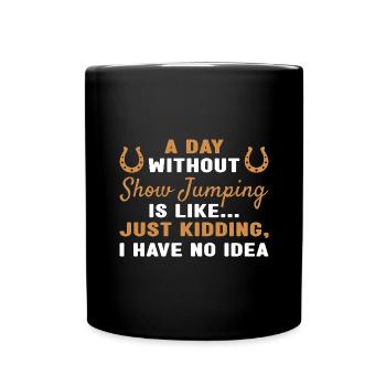 Jumper Une journée sans saut d’obstacles - Mug uni - noir - Devant
