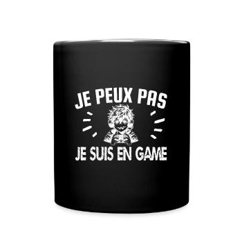 je peux pas je suis en game - Mug uni - noir - Devant