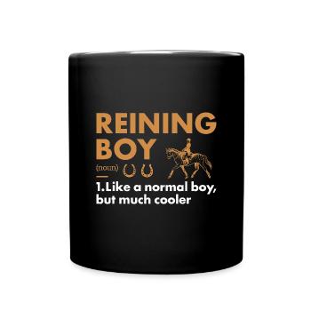 Reiner Boy Definition Reining - Full Colour Mug - black - Front