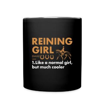 Pure Girl Definition Reining - Full Colour Mug - black - Front