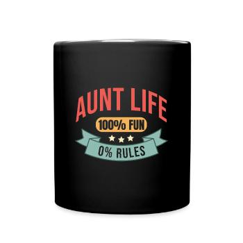 Beste Tante Lustiger Spruch - Tasse einfarbig - Schwarz - Vorne