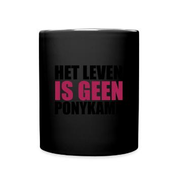 Paroles drôles: Het Leven est génial Ponykamp - Mug uni - noir - Devant