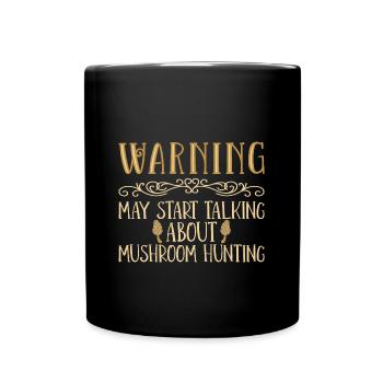 Pilze sammeln Pilzsammler - Tasse einfarbig - Schwarz - Vorne