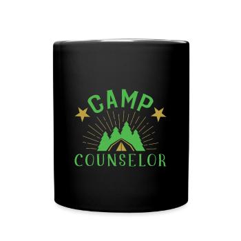 Zeltlager Leiter Sommercamp - Tasse einfarbig - Schwarz - Vorne