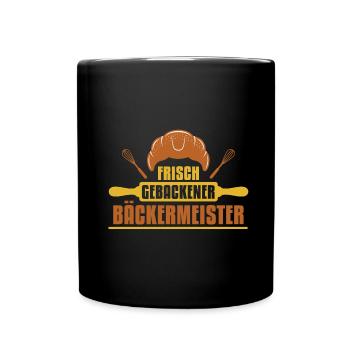 Bäcker Backen Konditor - Tasse einfarbig - Schwarz - Vorne