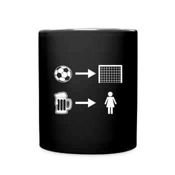 Funny football and beer sayings women - Full Colour Mug - black - Front