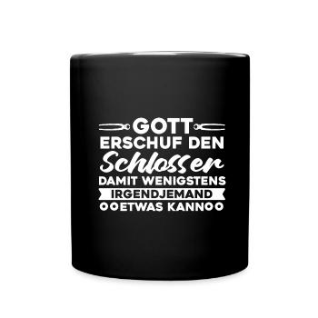 Schmied Schlosser Metallbauer Eisen - Tasse einfarbig - Schwarz - Vorne