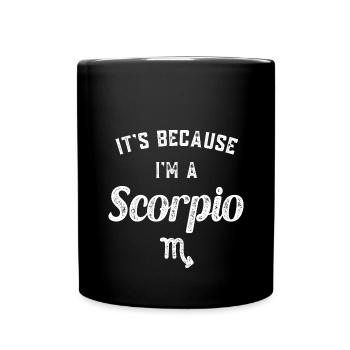 Sternzeichen Skorpion - Tasse einfarbig - Schwarz - Vorne