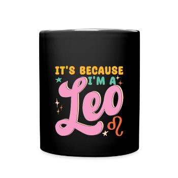 Signe du zodiaque Lion - Mug uni - noir - Devant