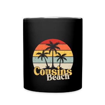 Cousins Beach - Full Colour Mug - black - Front
