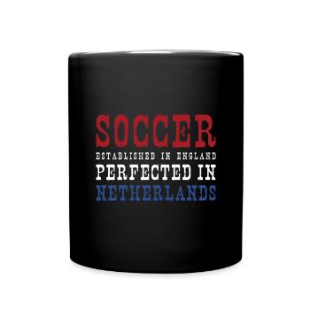Pays-Bas Football Néerlandais Football Pays-Bas - Mug uni - noir - Devant