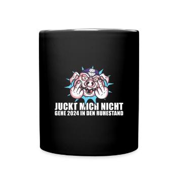Juckt Mich Nicht Gehe 2024 In Den Ruhestand Rente - Tasse einfarbig - Schwarz - Vorne