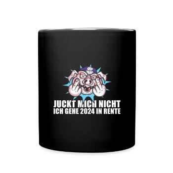 Juckt Mich Nicht Ich Gehe 2024 In Rente Rente 2024 - Tasse einfarbig - Schwarz - Vorne