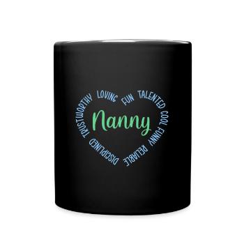 Nanny Babysitter Childminder - Full Colour Mug - black - Front