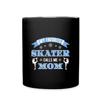 Eiskunstlauf - Tasse einfarbig - Schwarz - Vorne