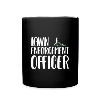 Tonte de pelouse Tondeuse à gazon Jardinier - Mug uni - noir - Devant