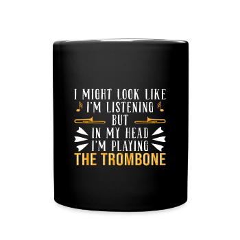Posaune Posaunist - Tasse einfarbig - Schwarz - Vorne