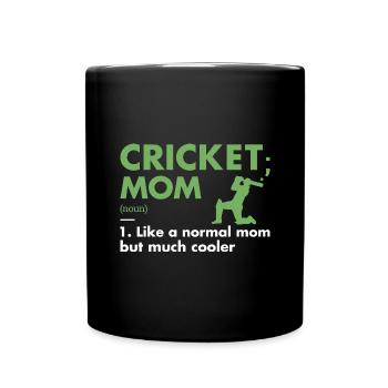 Sport Mom Definition Cricket - Tasse einfarbig - Schwarz - Vorne