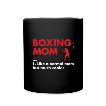 Sport Mom Definition Boxing - Full Colour Mug - black - Front