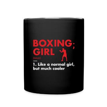 Sport Girl Definition Boxing - Full Colour Mug - black - Front