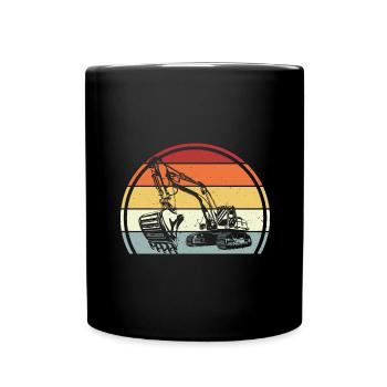 Excavator - Full Colour Mug - black - Front