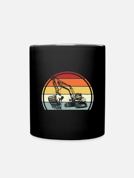 Bagger - Tasse einfarbig - Schwarz