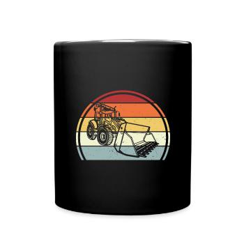Excavatrice - Mug uni - noir - Devant
