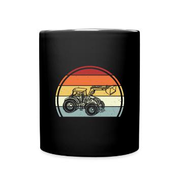 Traktor - Tasse einfarbig - Schwarz - Vorne