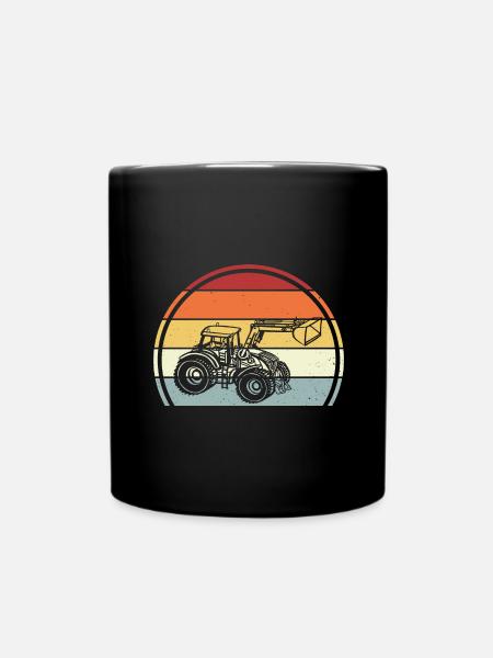 Traktor - Tasse einfarbig - Schwarz