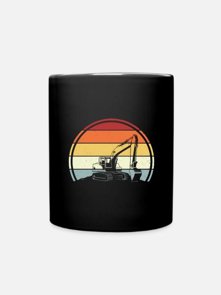 Bagger - Tasse einfarbig - Schwarz