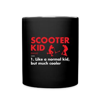 Sport Kid Definition Scooter - Full Colour Mug - black - Front