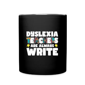 Legasthenie Lehrer | Legastheniker Schule Geschenk - Tasse einfarbig - Schwarz - Vorne