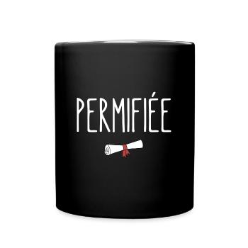 permifiée - Mug uni - noir - Devant