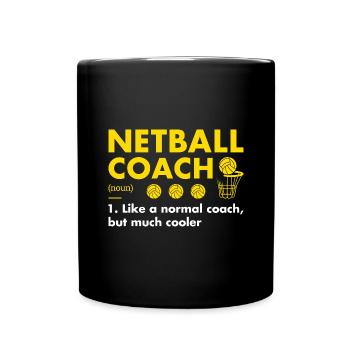 Sport Coach Definition Netball - Tasse einfarbig - Schwarz - Vorne