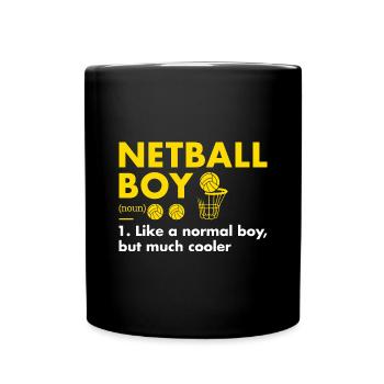 Sport Boy Definition Netball - Tasse einfarbig - Schwarz - Vorne