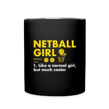 Sport Girl Definition Netball - Tasse einfarbig - Schwarz - Vorne