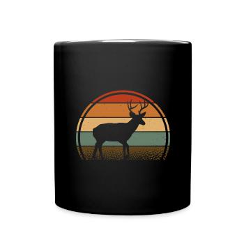 Cerf - Mug uni - noir - Devant