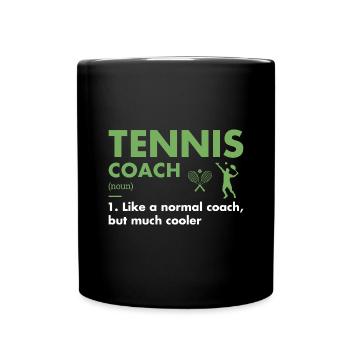 Sport Coach Definition Tennis - Tasse einfarbig - Schwarz - Vorne