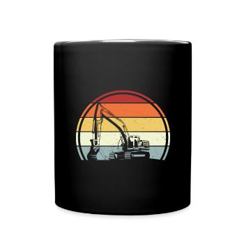 Excavatrice - Mug uni - noir - Devant