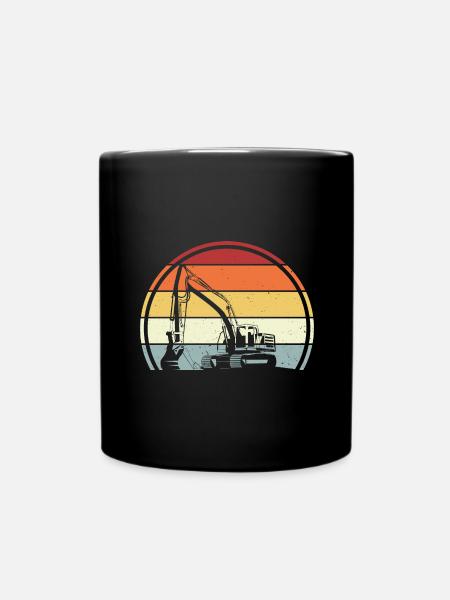 Bagger - Tasse einfarbig - Schwarz