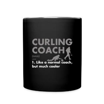 Sport Coach Definition Curling - Full Colour Mug - black - Front