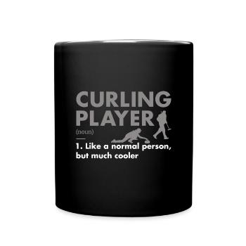 Sport Player Definition Curling - Full Colour Mug - black - Front