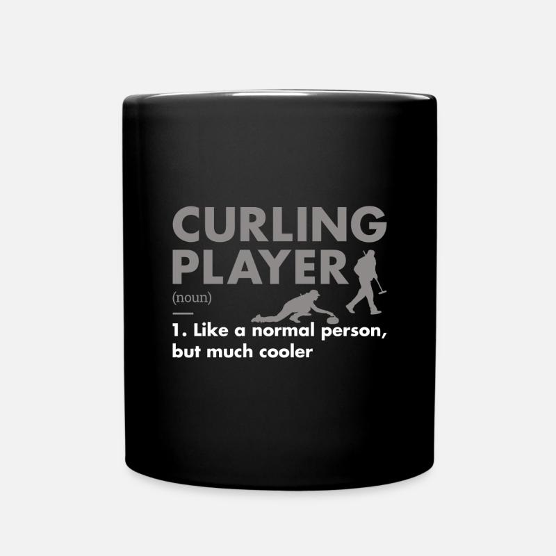 Définition du joueur sportif Curling - Mug uni - noir
