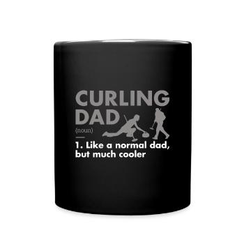 Sport Dad Definition Curling - Full Colour Mug - black - Front