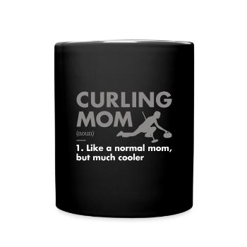 Sport Mom Definition Curling - Full Colour Mug - black - Front