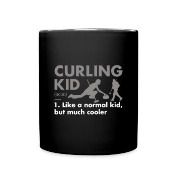 Sport Kid Definition Curling - Full Colour Mug - black - Front