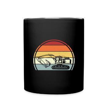 Bagger - Tasse einfarbig - Schwarz - Vorne